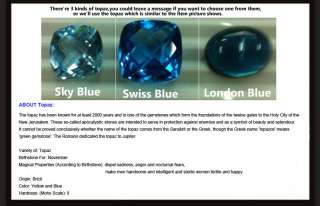 Asscher Cut BLUE TOPAZ & DIAMOND 8.03ct  14K WHITE GOLD PAVE 