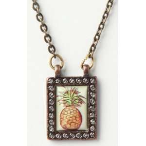  Beijo Brasil Vintage Pineapple Swarovski Necklace Jewelry