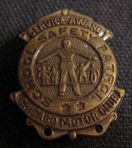 Vintage Chicago Motor Club SCHOOL SAFETY PATROL Pin  