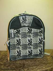 New gothic dragon skull book bag school supplies back pack gray  