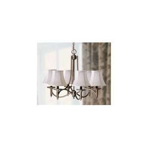   Chandelier with Vanilla Linen Bell Shade by Laura Ashley HJF862 SNL407