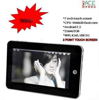 VIA 8650 Android 2.2 Tablet Netbbook WIFI 3G Camera  