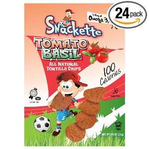 snackette Tomato Basil Tortilla Chips 100 Calories, 0.75 Ounce (Pack 