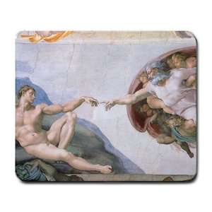  Michelangelo Creation of Adam Painting Mouse Pad