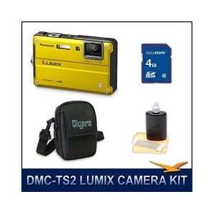  Panasonic LUMIX DMC TS2Y TS2 Yellow Digital Camera, with 4 