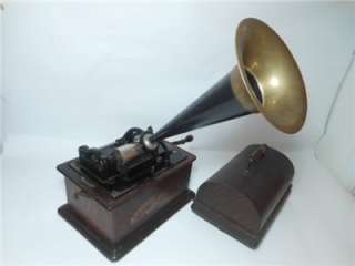 Antique Thomas Edison Standard Phonograph Banner Case C.1898 Excellent 