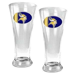   Minnesota Vikings Set of Two Pilsner Beer Glasses