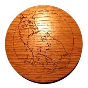  4 inch Maine Coon Cat Coaster: Beauty