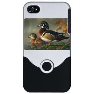  iPhone 4 or 4S Slider Case Silver Wood Ducks: Everything 