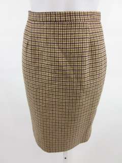 TOCCA Yellow Houndstooth Wool Pencil Skirt Sz 2  