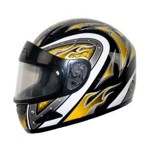   Yellow Heat Graphic XX Large Full Face Snowmobile Helmet Automotive