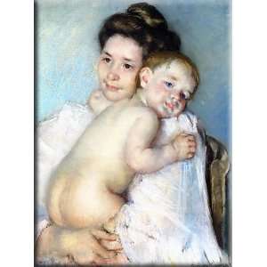  Mother Berthe Holding Her Baby 12x16 Streched Canvas Art 
