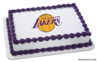 Los Angeles Lakers Edible Image Icing Cake Topper  