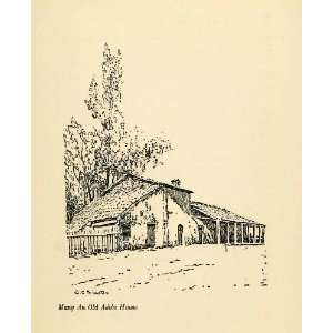  1910 Print Old Adobe House California Architecture Ernest 