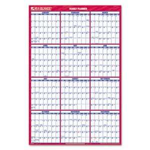   Vertical/Horizontal Yearly Wall Calendar AAGPM326 28: Office Products