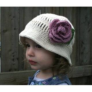   summer hat with rose (67) (Crochet hats) by Luz Mendoza (Jun 5, 2011
