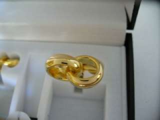   GOLD RINGS 3D LOVE ETERNITY TIE BAR GIFT BOX  USA WEDDING