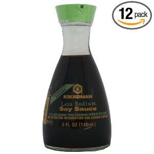 Kikkoman Soy Sauce Dispenser, 5 Ounce Glass Bottles (Pack of 12 