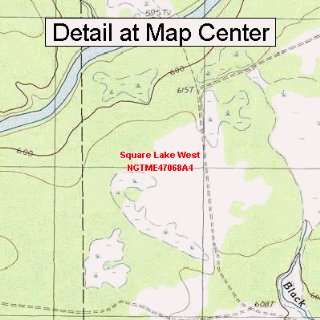  USGS Topographic Quadrangle Map   Square Lake West, Maine 