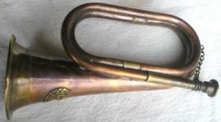 Solid Copper Brass Bugle CSA Confederate Civil War Army  