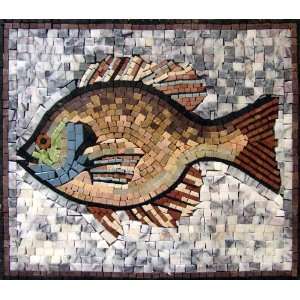   14x16 Fish Marble Mosaic Art Tile Bath Shower Floor: Home Improvement