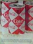 1969 Coca Cola Soda Pop Red White Check 12oz Cans Vintage Beverage 