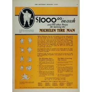   Man Name Contest Bibendum UNUSUAL   Original Print Ad
