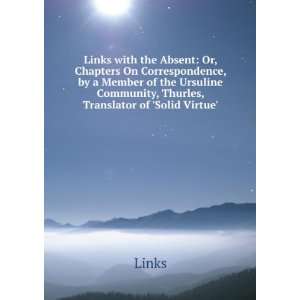   Community, Thurles, Translator of Solid Virtue. Links Books