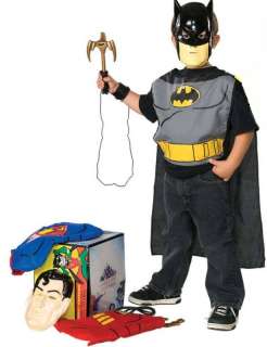   JUSTICE LEAGUE BATMAN ROBIN SUPERMAN SUPER HERO CHILD COSTUME BOX SET