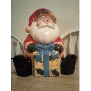  Santa W/a Gift Cookie Jar 