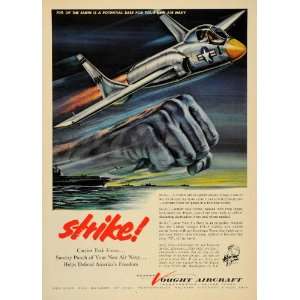   Force Vought Navy Aircraft Siebel   Original Print Ad