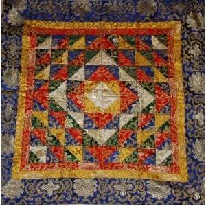  Patchwork Puja/ Meditation Table Cloth Brocade 30x30 