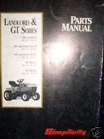 Simplicity Landlord & GT Series Parts Manual  