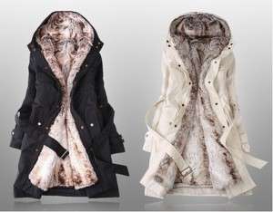 HOT 2011 NEW thicken Womens Outerwear Warm long zipper coat  