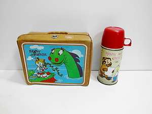RARE 1961 BEANY & CECIL VINYL LUNCHBOX WITH GLASS LINED THERMOS C8 