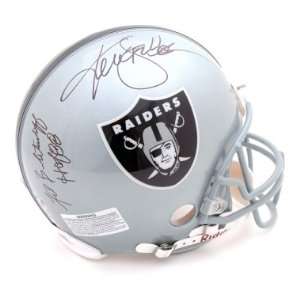  Ken Stabler Fred Biletnikoff Signed Raiders Pro Helmet 