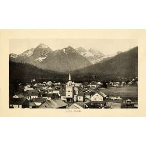 1906 Print Sitka Alaska United States City Mountains Buildings Baranof 