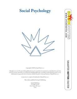 Social Psychology (SparkNotes SparkNotes Editors