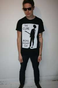 Vtg Retro The Cure Boys Dont Cry Black T   Shirt Indie Large  