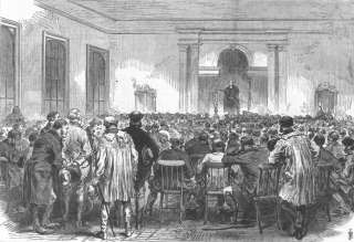 LONDON Smithfield cattle show Service, Berners Hall, 1868  