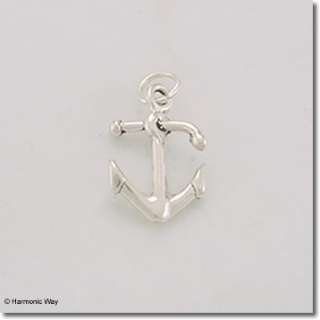 Sterling Silver 3D ANCHOR Ship Boat CHARM Nautical Sea  