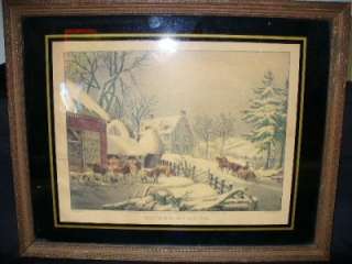   IVES   FF PALMER   WINTER MORNING PRINT   BELIEVED ORIGINAL  