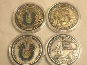 TWO SPACE SHUTTLE 30th PROGRAM FLOWN IN SPACE MEDALLION COINS 
