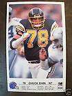 1986 Kodak San Diego Chargers Card Chuck Ehin