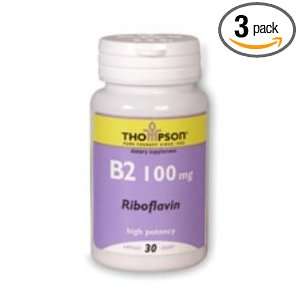  Thompson B 2 , 100 Mg, Riboflavin, 30 Capsules, (Pack of 