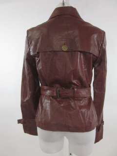 FUTURE PARADISE Brown Faux Leather Jacket Sz 8  