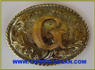 NEW INITIAL  G  RODEO COWBOY WESTERN BELT BUCKLE  