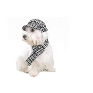  Houndstooth Hat and Scarf Sets, Black