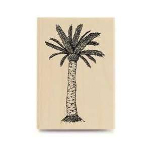 Palm Tree Wood Mounted Rubber Stamp