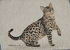 Cat Bengal Spotted S100L Tapestry Pillow Cotton Fabric